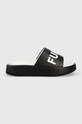 Furla ciabatte slide Real Fusbet finta pelle fiore nero YE20REA.BX0766.P1900