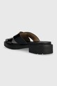 Παπούτσια Δερμάτινες παντόφλες Lauren Ralph Lauren Kelsie 802904252001.BLACK μαύρο