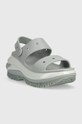 Crocs sliders Classic Mega Crush sandal 207989.007 gray SS23