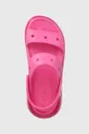 różowy Crocs klapki Classic Mega Crush Sandal