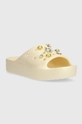 Шльопанці Crocs Classic Platform Crystals Perls Slide бежевий