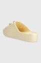 Încălțăminte Crocs papuci Classic Platform Crystals Perls Slide 208388.108 bej