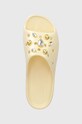 Crocs papuci Classic Platform Crystals Perls Slide bej 208388.108