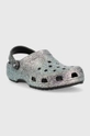 Šľapky Crocs Classic Glitter Clog strieborná