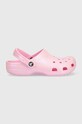 Crocs klapki Classic Glitter Clog pozostałe różowy 205942.6S0