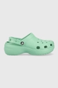 turkusowy Crocs klapki Classic Platform Clog Damski