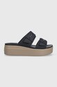 Pantofle Crocs Brooklyn Low Wedge Sandal platforma námořnická modř 207431.4LH