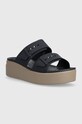 Crocs papuci Brooklyn Low Wedge Sandal 207431.4LH bleumarin SS23
