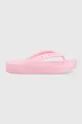 ροζ Σαγιονάρες Crocs Classic Platform Flip Γυναικεία