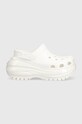 Παντόφλες Crocs Classic Mega Crush Clog 5-8 cm λευκό 207988.100