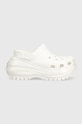 Crocs papuci Classic Mega Crush Clog platformă alb 207988.100
