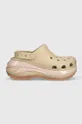 bej Crocs papuci Classic Mega Crush Clog De femei