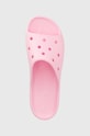 Crocs papucs Classic Platform Slide rózsaszín 208180.6S0