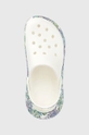 white Crocs sliders Classic Crush Butterfly Clog