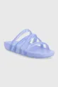 Шлепанцы Crocs Splash Glossy Strappy Sandal фиолетовой