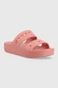 Παντόφλες Crocs Baya Platform Sandal ροζ