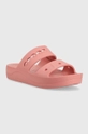 Crocs klapki Baya Platform Sandal różowy