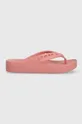 ροζ Σαγιονάρες Crocs Baya Platform Flip Γυναικεία