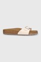 Birkenstock papuci Madrid BS imitatie de piele intoarsa roz 1020504