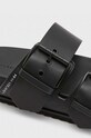Шкіряні шльопанці AllSaints SIAN чорний WF0016Z