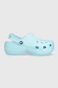 μπλε Παντόφλες Crocs Classic Platform Clog Γυναικεία