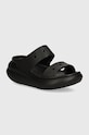 Чехли Crocs Classic Crush Sandal скосена платформа черен 207670.001