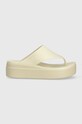 В'єтнамки Crocs Brooklyn Flip платформа бежевий 208727.2Y2