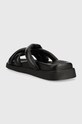 Obuwie Alohas klapki skórzane Slip On Cross S00202.25 czarny