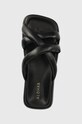 Alohas klapki skórzane Slip On Cross czarny S00202.25