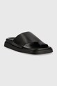Usnjeni natikači Alohas Toe Ring Flop S00174.25 črna SS23