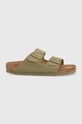 Birkenstock ciabatte slide Arizona Rivet Logo tessile verde 1024065