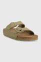 Birkenstock ciabatte slide Arizona Rivet Logo 1024065 verde SS23