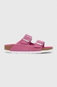 rózsaszín Birkenstock papucs velúrból Arizona BS Női