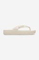 Crocs șlapi Classic Platform Flip W platformă bej 207714.BONE