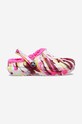 Pantofle Crocs Lined Marbled Clog plochý vícebarevná 207773.ELECTRIC