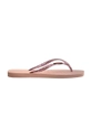 Havaianas japonki SLIM SQUARE LOGO METALLIC Materiał syntetyczny