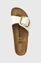 biały Birkenstock klapki Madrid Big Buckle