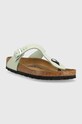Nubukové šľapky Birkenstock Gizeh SFB 1023973 zelená SS23