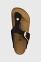 Semišové žabky Birkenstock Gizeh Big Buckle čierna 1024019