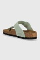 Obuwie Birkenstock japonki nubukowe Gizeh Big Buckle 1024046 zielony