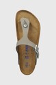 Semišové žabky Birkenstock Gizeh sivá 1024127
