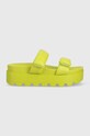Pantofle Steve Madden Bail out imitace kůže zelená SM11002448.346