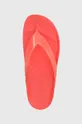 orange Crocs flip flops