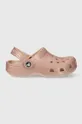 Crocs klapki dziecięce CLASSIC GLITTER CLOG różowy