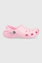 рожевий Дитячі шльопанці Crocs CLASSIC GLITTER CLOG Для дівчаток