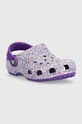 Παιδικές παντόφλες Crocs CLASSIC GLITTER CLOG 206993.CROCS.CLASSIC.GL μωβ SS24