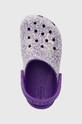 Παιδικές παντόφλες Crocs CLASSIC GLITTER CLOG μωβ 206993.CROCS.CLASSIC.GL