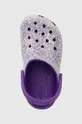 fialová Detské šľapky Crocs CLASSIC GLITTER CLOG