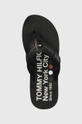 μαύρο Σαγιονάρες Tommy Hilfiger FM0FM04410 HILFIGER PATCH BEACH SANDAL