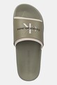 Šľapky Calvin Klein Jeans SLIDE MONOGRAM TPU zelená YM0YM00361